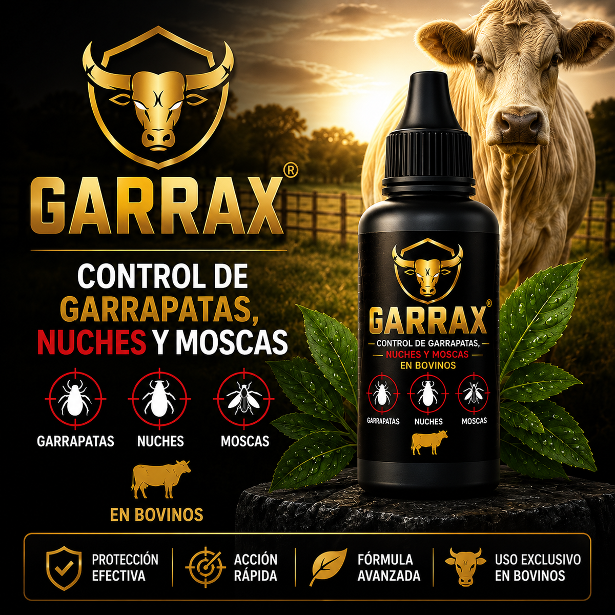 GARRAX, CONTROL DE GARRAPATAS, NUCHES Y MOSCAS™