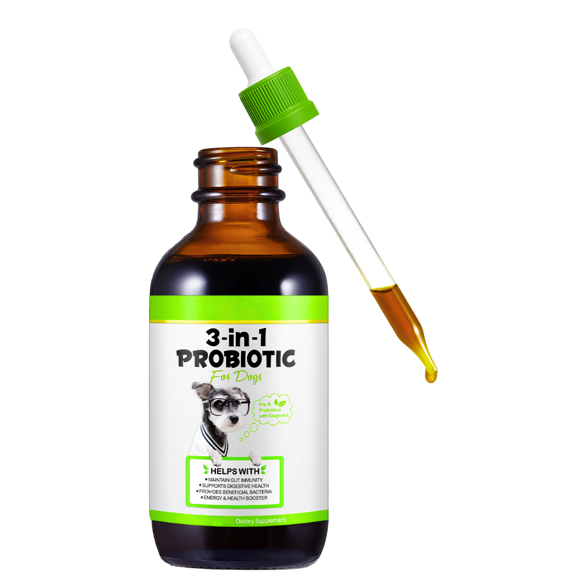 3-in-1 Probiotics for Dogs™ — Suplemento natural para tu perro.