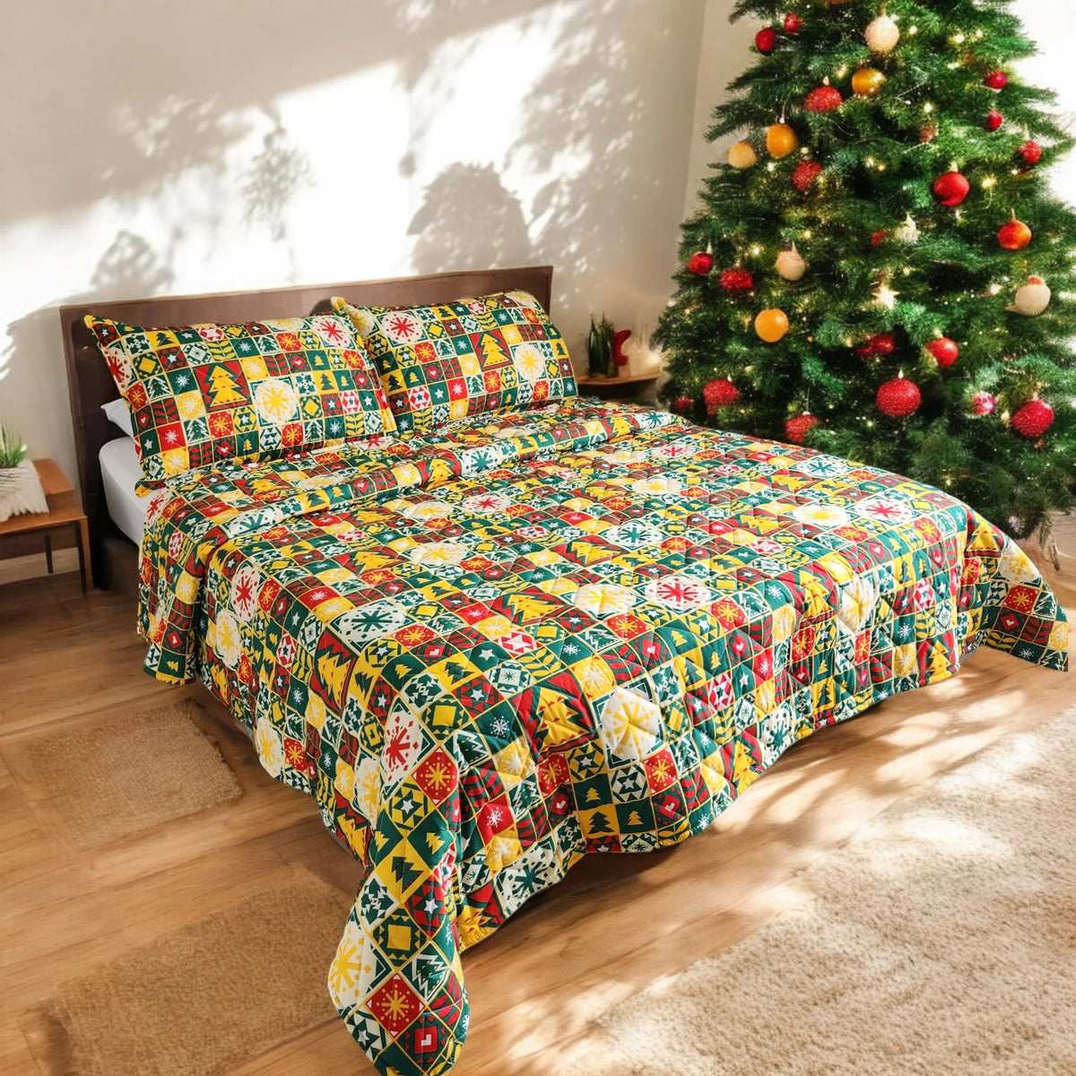 ChristmasBed™ Edredón Unifaz Navideño para Cama Doble
