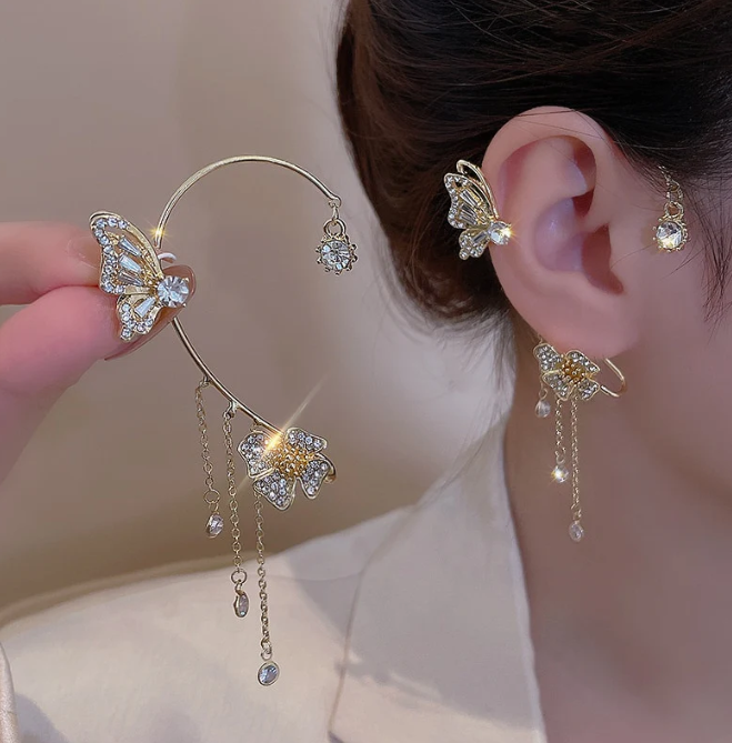 Florián™ – Pendientes Mariposa con Clip de Encanto