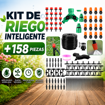 KIT DE RIEGO INTELIGENTE + 158 PIEZAS™