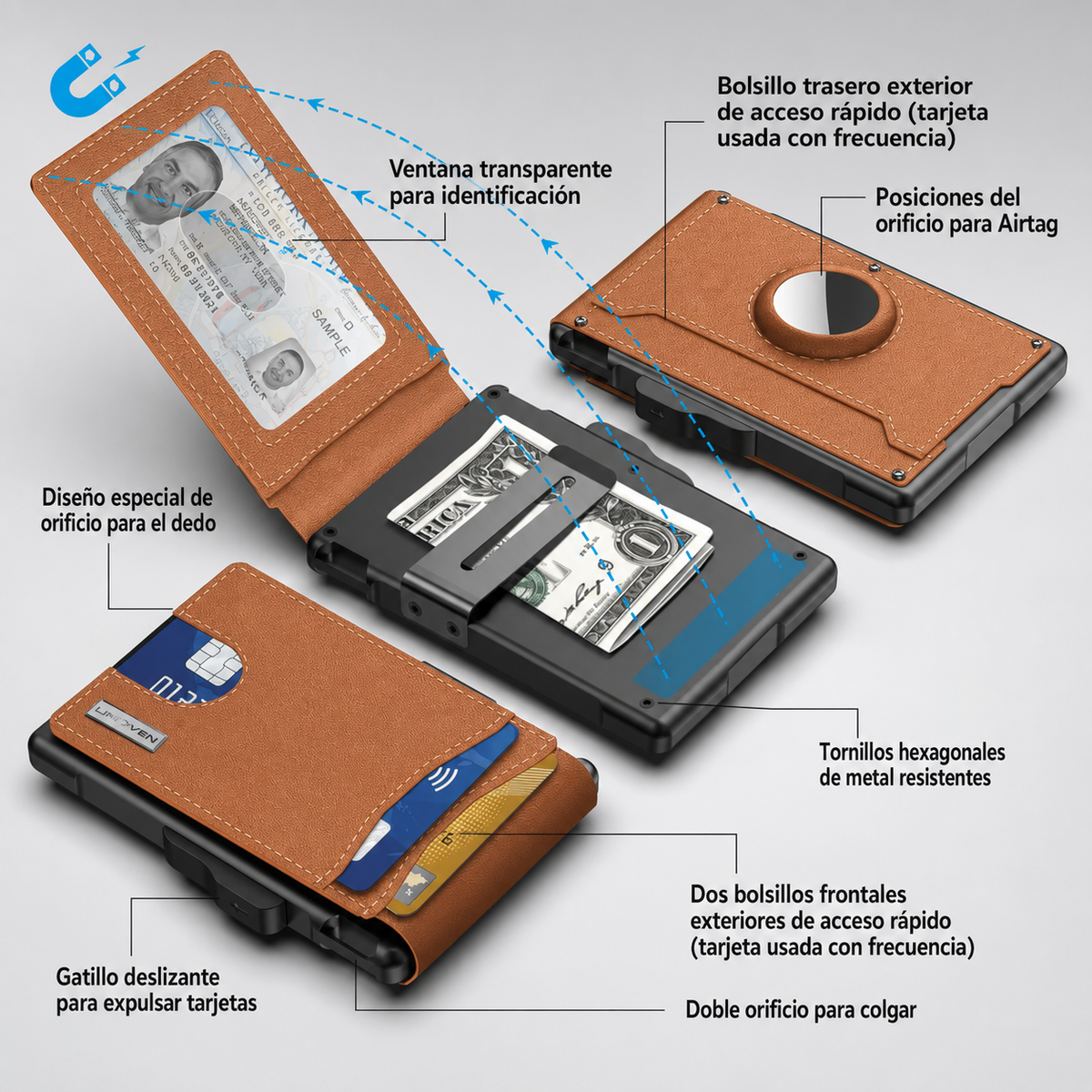 CARTERA PARA HOMBRE CON AIRTAG™
