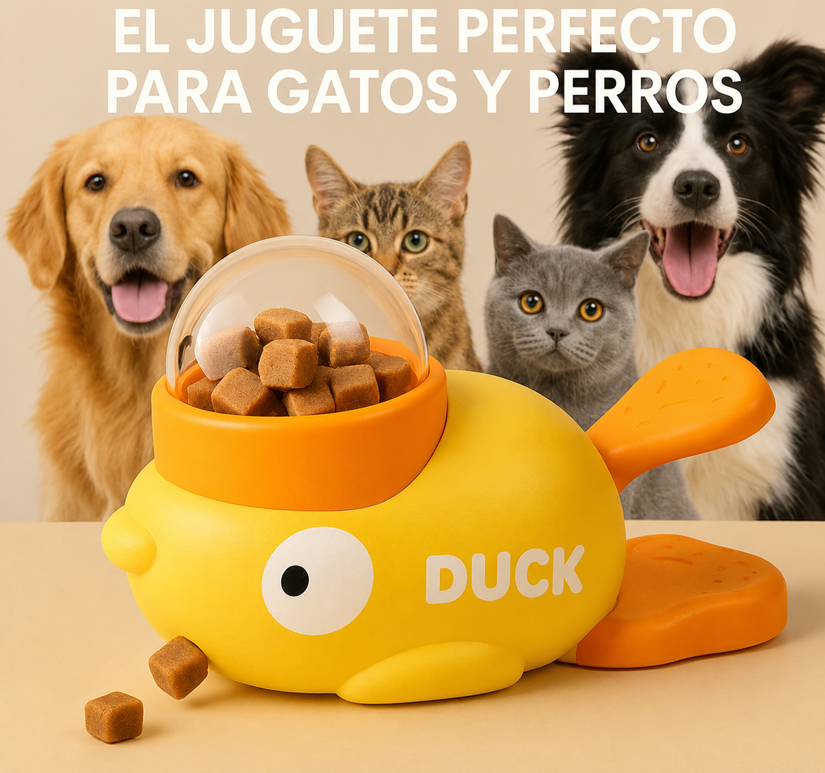El Juguete Inteligente para Gatos y Perros DUCKYFUN™