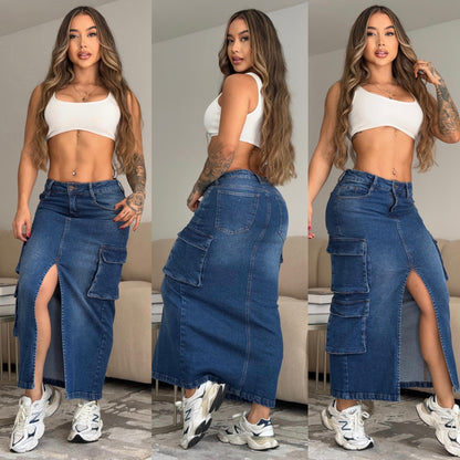 Falda Cargo en Jean oNOIR™
