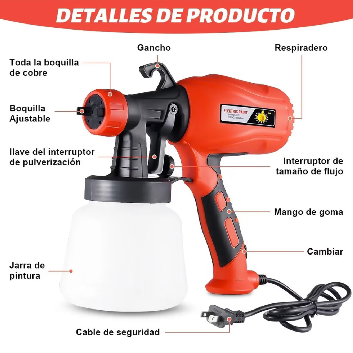 Pistola Eléctrica de Pintura PaintPro™