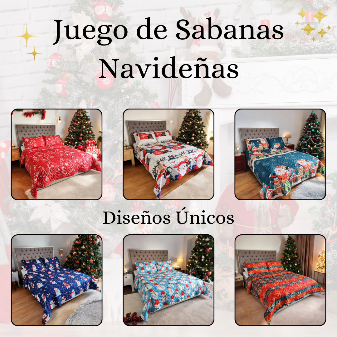 ChristmasBed™ Edredón Unifaz Navideño para Cama Doble