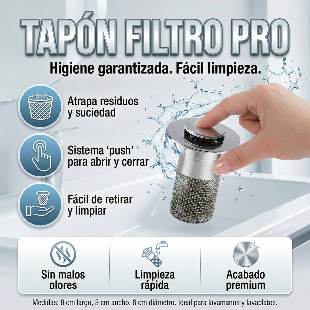 Tapón Filtro Acero Inoxidable DuoBlock Steel®
