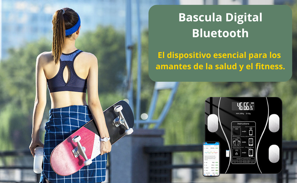 BASCULA DIGITAL INTELIGENTE CON CONEXIÓN BLUETOOTH